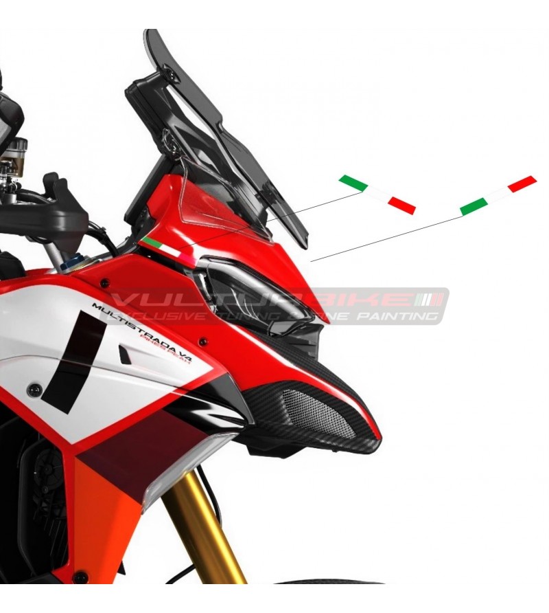 Coppia di Decalcomanie - Bandiera cupolino - Ducati Multistrada V4