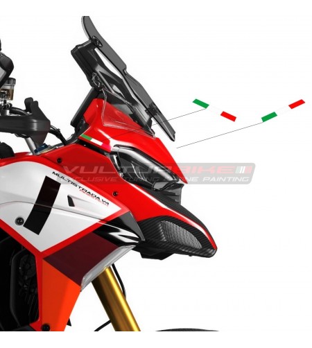 Paar Decals - Verkleidungsflagge - V4 Ducati Multistrada