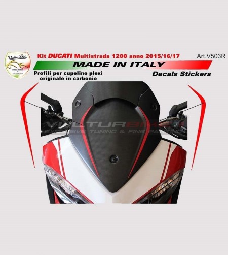 Autocollants bulle carbone d’origine - Ducati Multistrada 1200 16/2015/17 