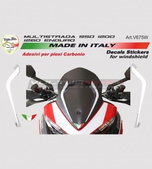 Adesivi cupolino bianchi o rossi - Ducati Multistrada 950/1200/1260/Enduro 