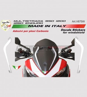 Front fairing stickers Ducati Corse red or white - Ducati Multistrada 950/1200/1260 / Enduro