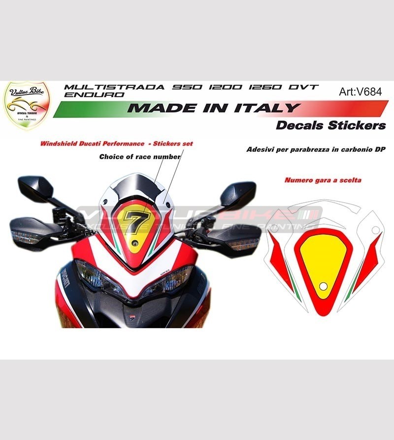 Stickers for carbon plexi - Ducati Multistrada 950/1200/1260 / ENDURO