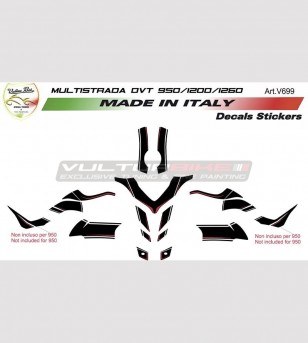 Kit adhésif design polyvalent - Ducati Multistrada DVT- 950/1200/1260 