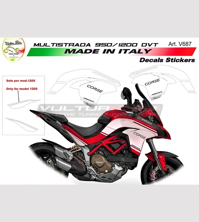 Kit adesivi design personale - Ducati Multistrada 950/1200 DVT