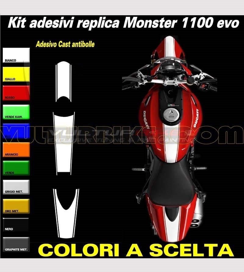 Kit de pegatinas réplica Monster 1100 EVO - Ducati Monster 696/796/1100