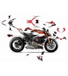 Kit d’autocollants design race blanc - Ducati Streetfighter V4 