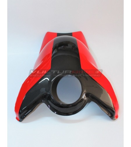 Zweifarbige Tankabdeckung aus rot-schwarzem Carbon - Ducati Panigale V4 / V4s / V4R / Streetfighter V4 
