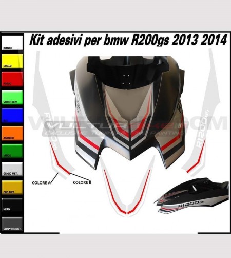 Customizable stickers for fender  - BMW R1200gs 2013/2015