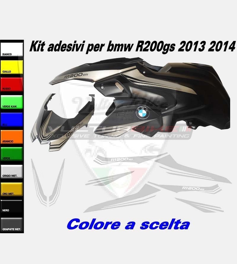 Colored stickers' kit - BMW R1200gs 2013/2015