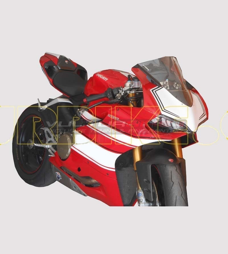 Motorrad Felgenaufkleber Aufkleber Felgenband Streifen Rennmotorrad für  Ducati Corse Panigale 899 959 1199 1299 V4 Rot Laminiert - .de