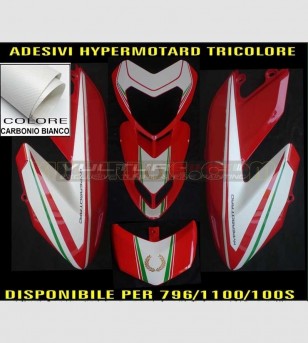 Dreifarbiges Aufkleber-Set mit goldener Krone - Ducati Hypermotard 796/1100