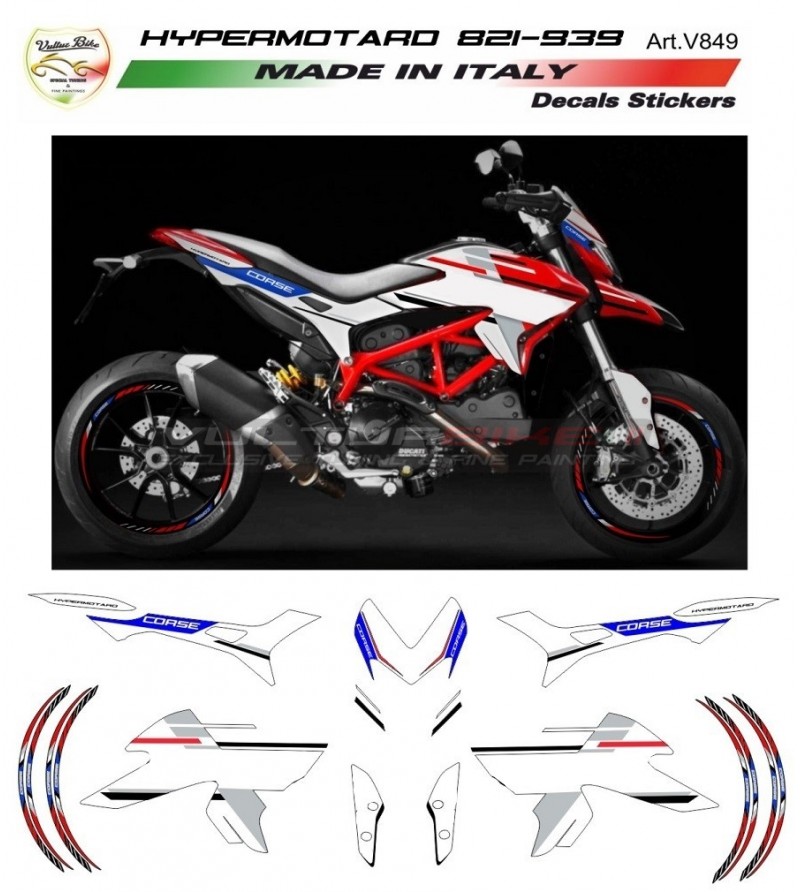 Complete stickers kit version V4S CORSE - Ducati Hypermotard 821/939