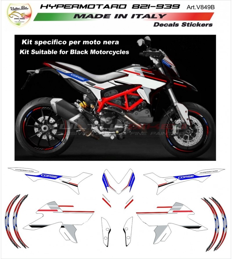 Complete stickers kit version V4S CORSE - Ducati Hypermotard 821/939