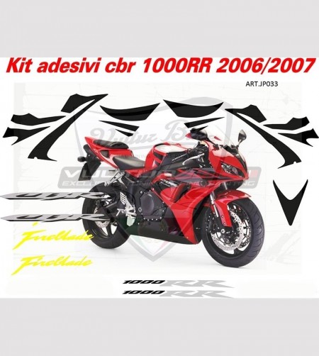 Complete motorcycle stickers kit - Honda CBR 1000RR 2006 2007