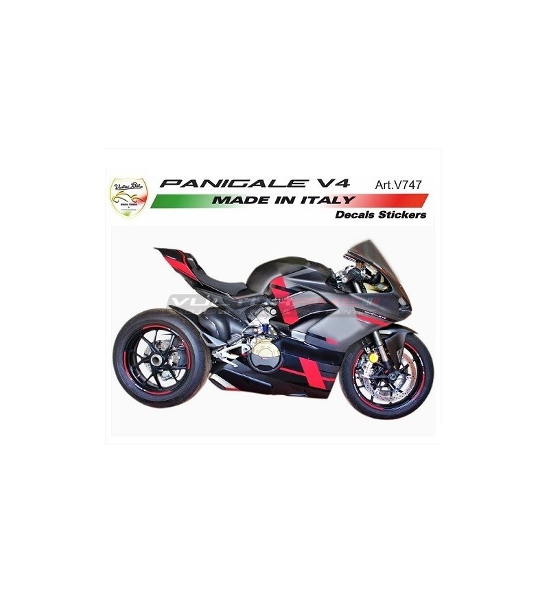 Spezielles schwarz-rotes Klebeset - Ducati Panigale V4 / V4S / V4R / V4 2020
