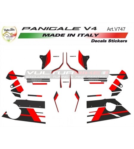 Kit adhésif rouge noir spécial - Ducati Panigale V4 / V4S / V4R / V4 2020 