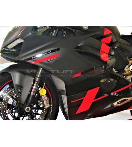 Kit adhésif rouge noir spécial - Ducati Panigale V4 / V4S / V4R / V4 2020 