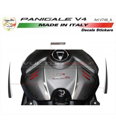 Special silver / black tank's stickers - Ducati Panigale V4 / V4S / V4R