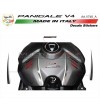 Autocollants pour couvercle de réservoir spécial argent /noir - Ducati Panigale V4 / V4S / V4R 