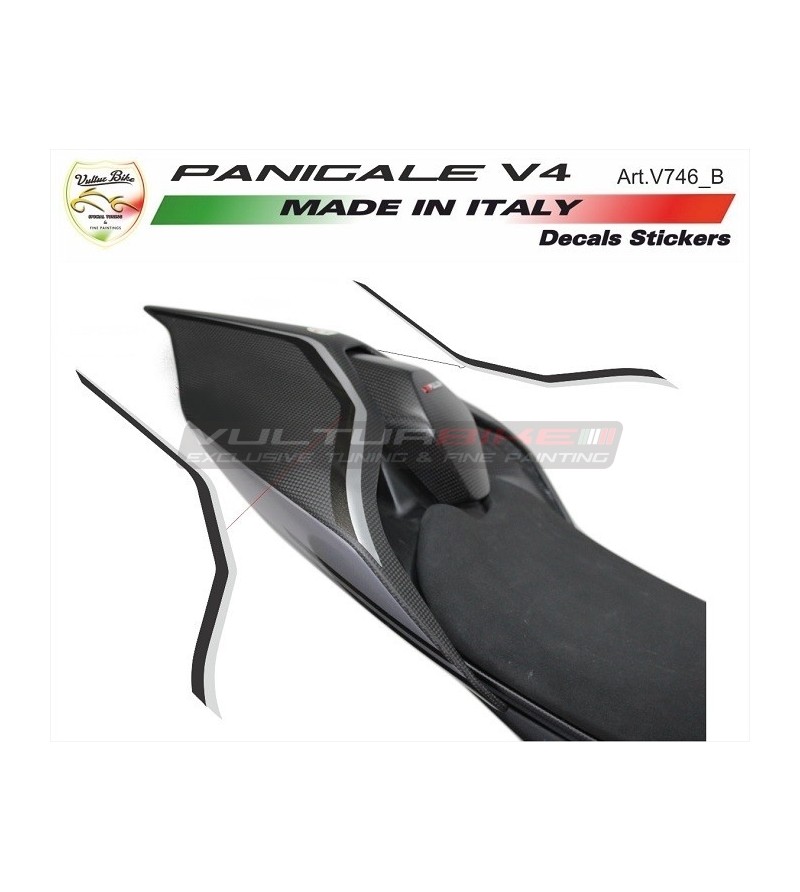 Special tail stickers silver / black - Ducati Panigale V4 / V4S / V4R