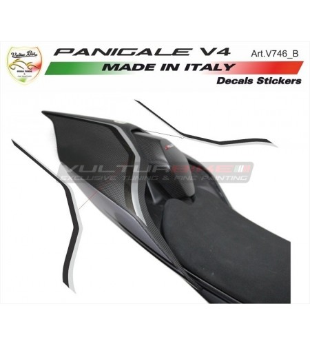 Adesivi codone special argento / nero - Ducati Panigale V4 / V4S / V4R