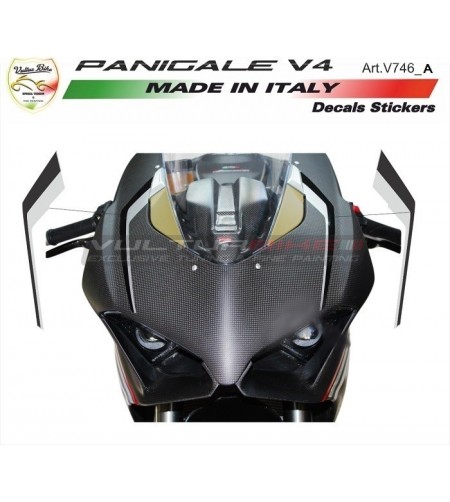 Special silver / black front fairing stickers - Ducati Panigale V4 / V4S / V4R