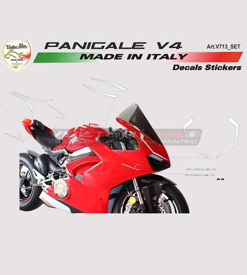 Stickers' kit for street or racing fairings - Ducati Panigale V4