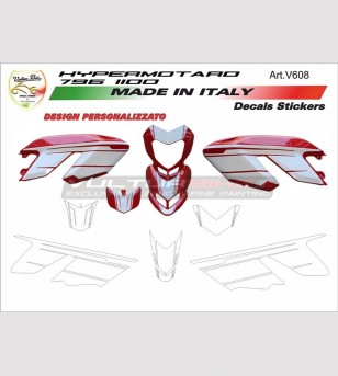 Complete stickers' kit for Ducati Hypermotard 796/1100