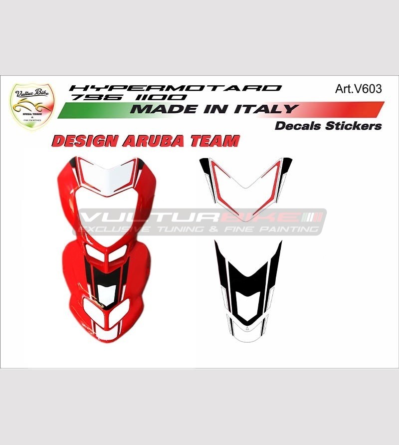 Pegatinas de domo de diseño Aruba Team - Ducati Hypermotard 796/1100