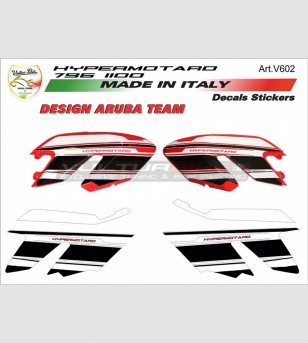 Aruba Team Seitliche Klebeset - Ducati Hypermotard 796/1100