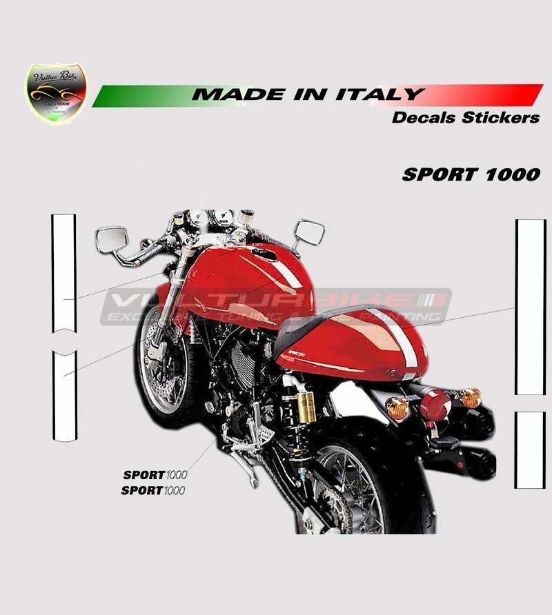 Kit adhesivo blanco/negro - Ducati GT Sport 1000
