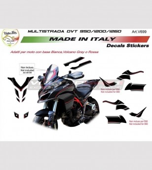 Kit adhésif design polyvalent - Ducati Multistrada DVT- 950/1200/1260 