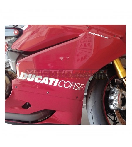Coppia di decalcomanie originali Ducati corse 