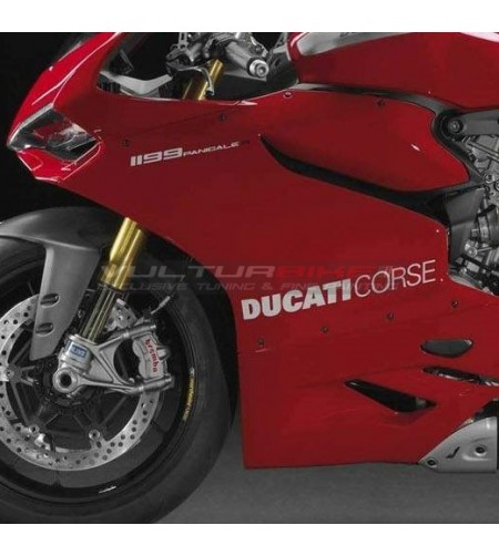 Coppia di decalcomanie originali Ducati corse 