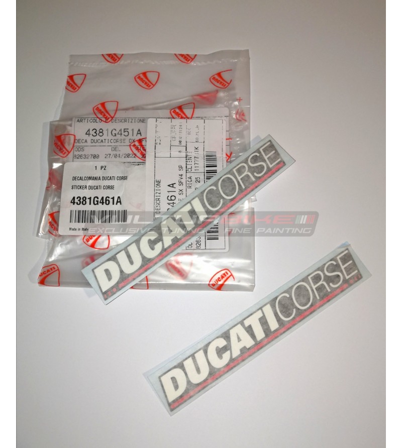 Coppia di decalcomanie originali Ducati corse