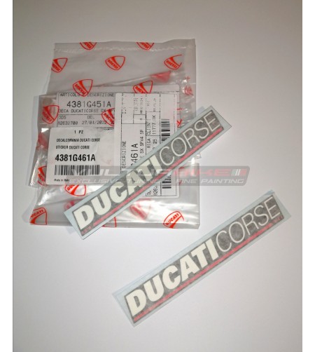 Coppia di decalcomanie originali Ducati corse