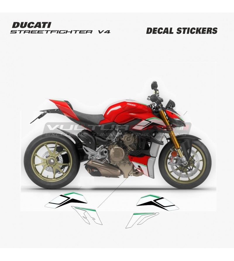 Adesivi per carene laterali design tricolore italiano - Ducati Streetfighter V4 / V4S