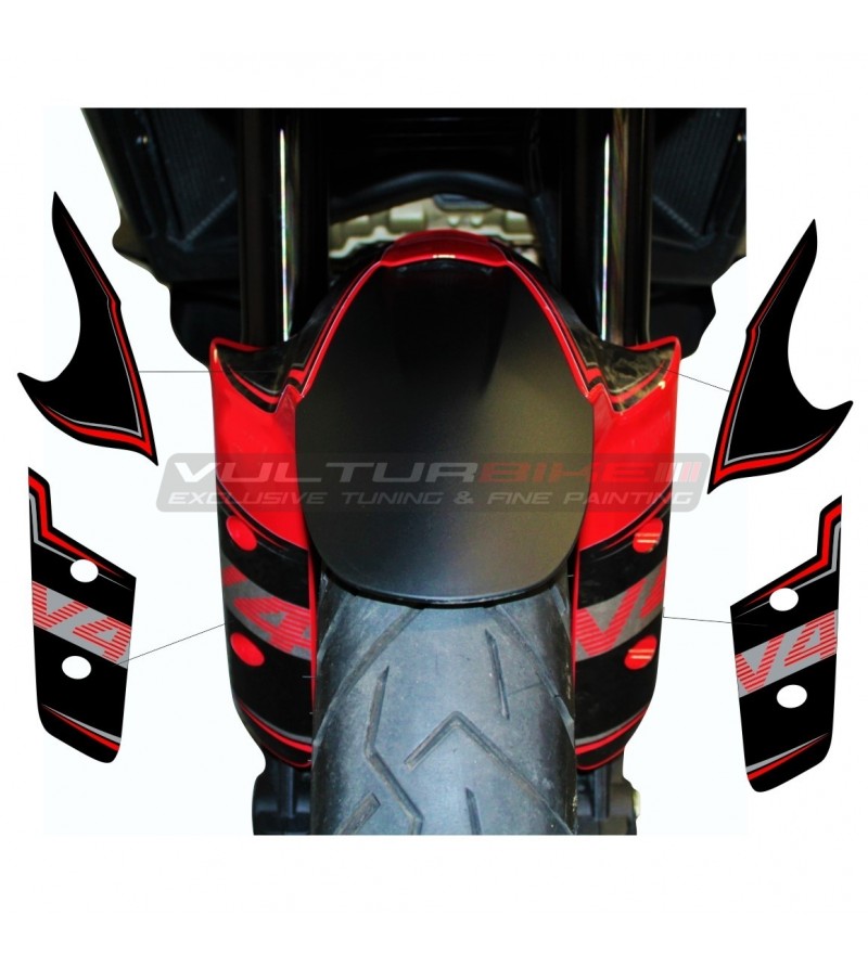 Kit d’autocollants pour garde-boue avant - Ducati Multistrada V4 / V4S / Rallye