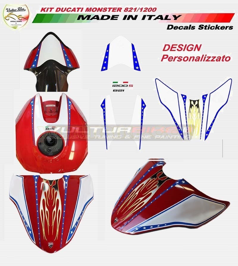 Individuelles Design Klebeset - Ducati Monster 821/1200