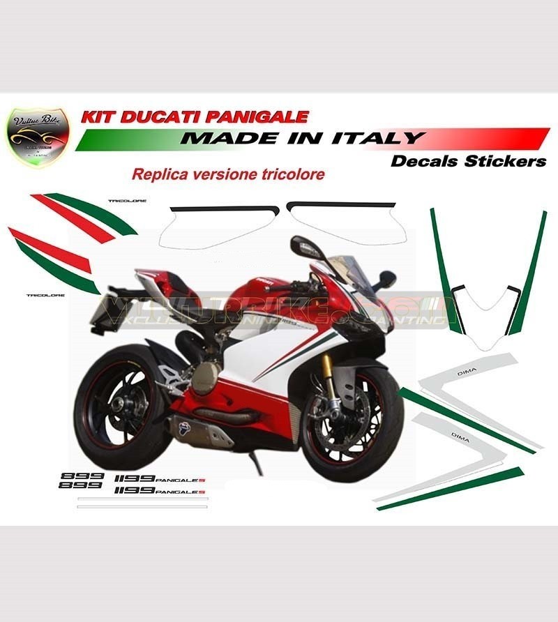 Réplica sticker kit tricolor versión - Ducati Panigale 899/1199
