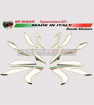 Kit adhésif de conception tricolore - Ducati Hypermotard 821/939