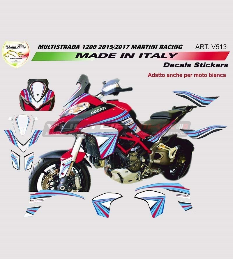 Martini Racing Sticker Kit - Ducati Multistrada 1200/950 bis 2018