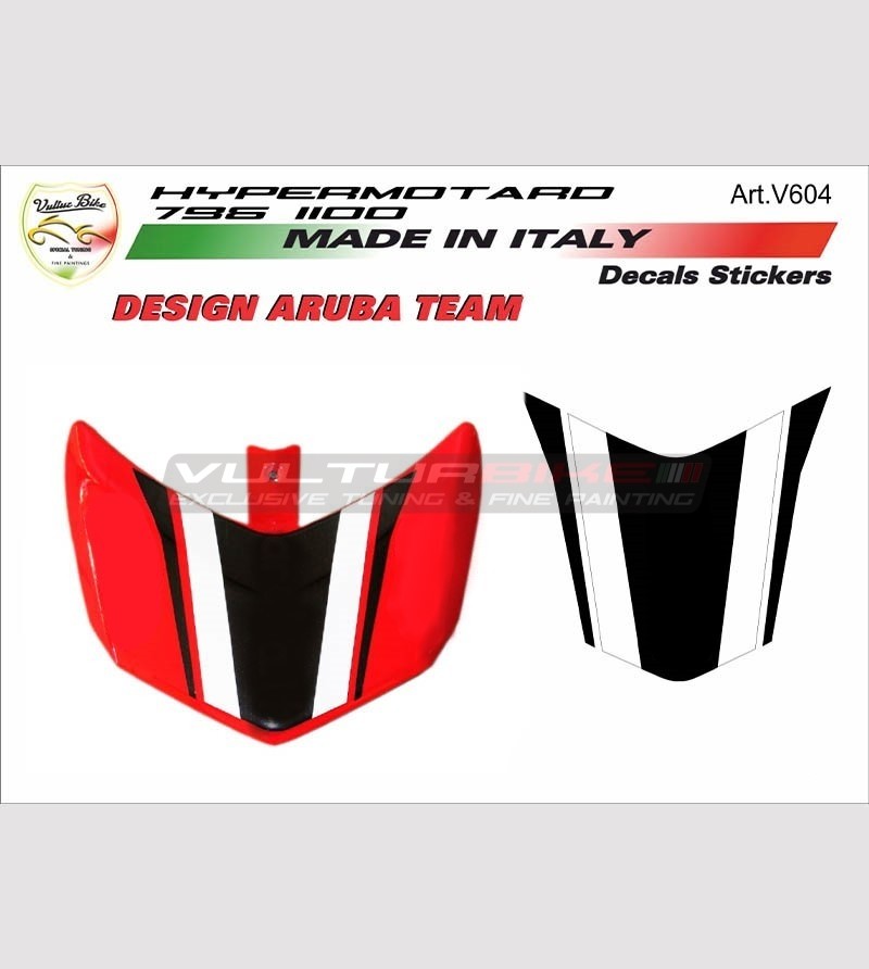 Black and white sticker kit for spoiler Ducati Hypermotard 796/1100