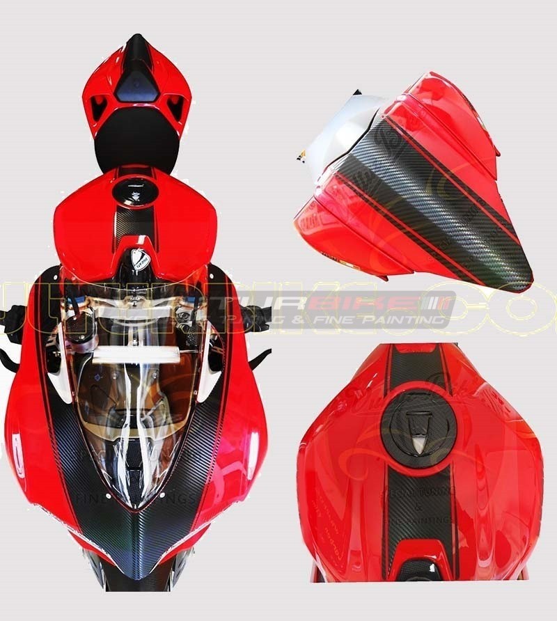 Kit Adesivi Linea Carbonio 3D - Ducati Panigale 899/1199