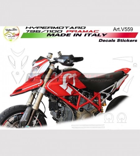 Graphic Pramac stickers kit r/w - Ducati Hypermotard 796/1100 