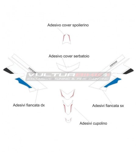 Komplette Kit benutzerdefinierte Aufkleber Xerox - Ducati Hypermotard 796/1100 