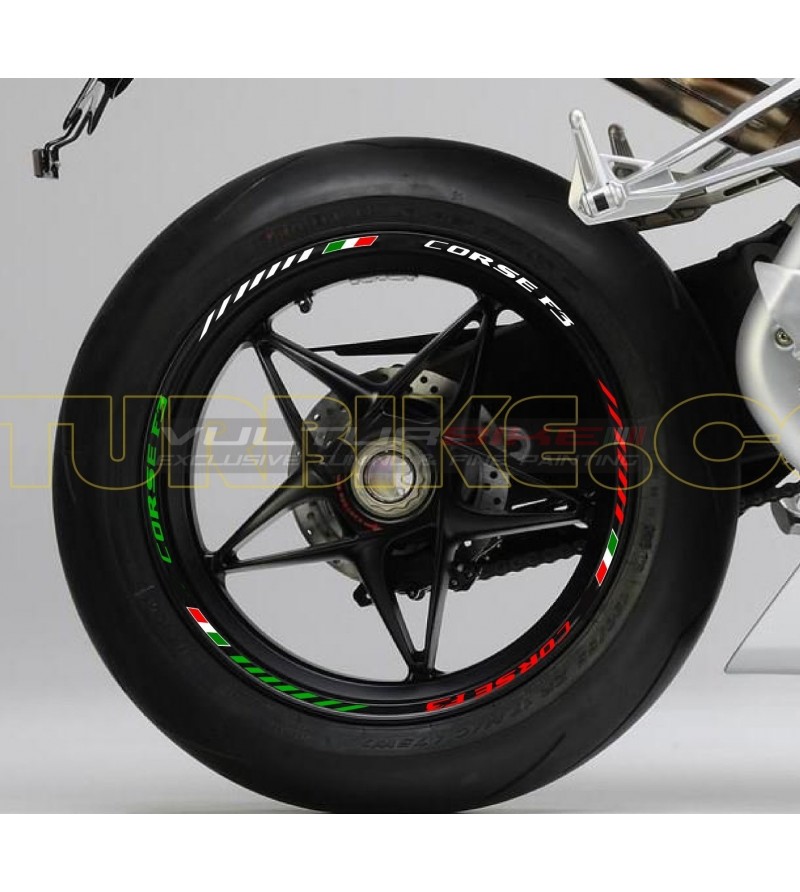 Wheel Stickers - MV Agusta Corse F3