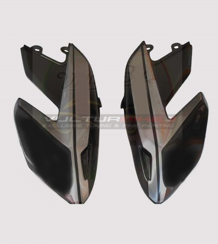 Stickers for side fairings brushed aluminum - Ducati Hypermotard 796/1100
