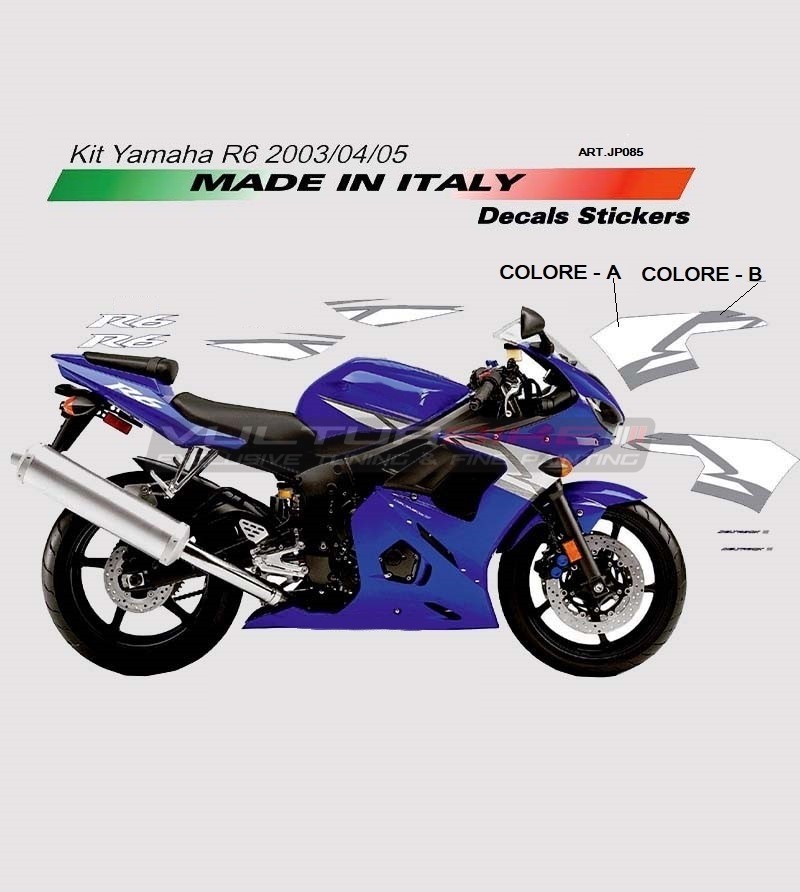 Complete stickers kit for Yamaha R6 2003/2005