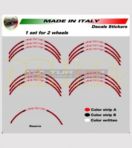 Kit profili adesivi personalizzati Superbike ruote universali